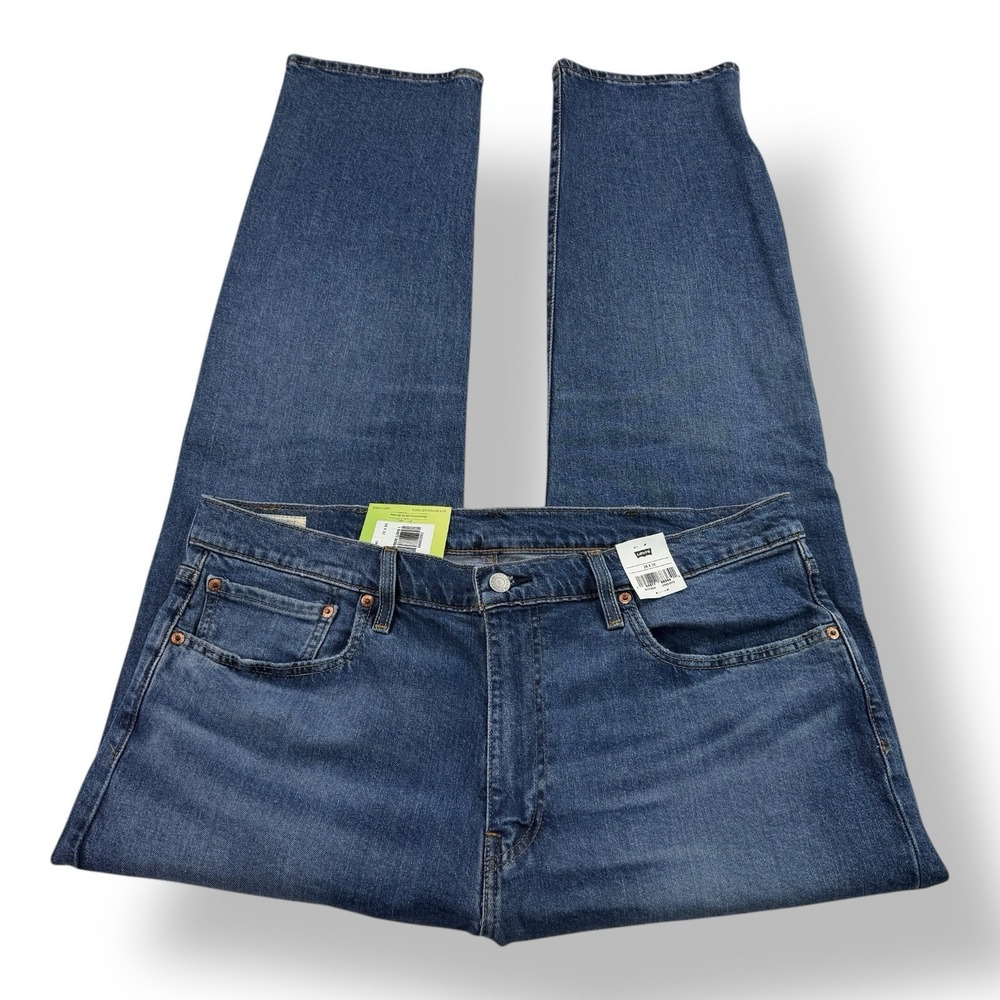 Levi's Premium 502 Taper 5 Pocket‎ Cotton Stretch Jeans Blue Men's Size 38x32